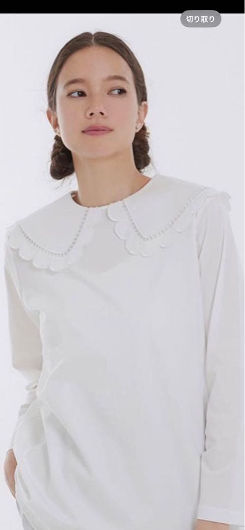 yori ヨリ スカラップカラー ロンT 長袖