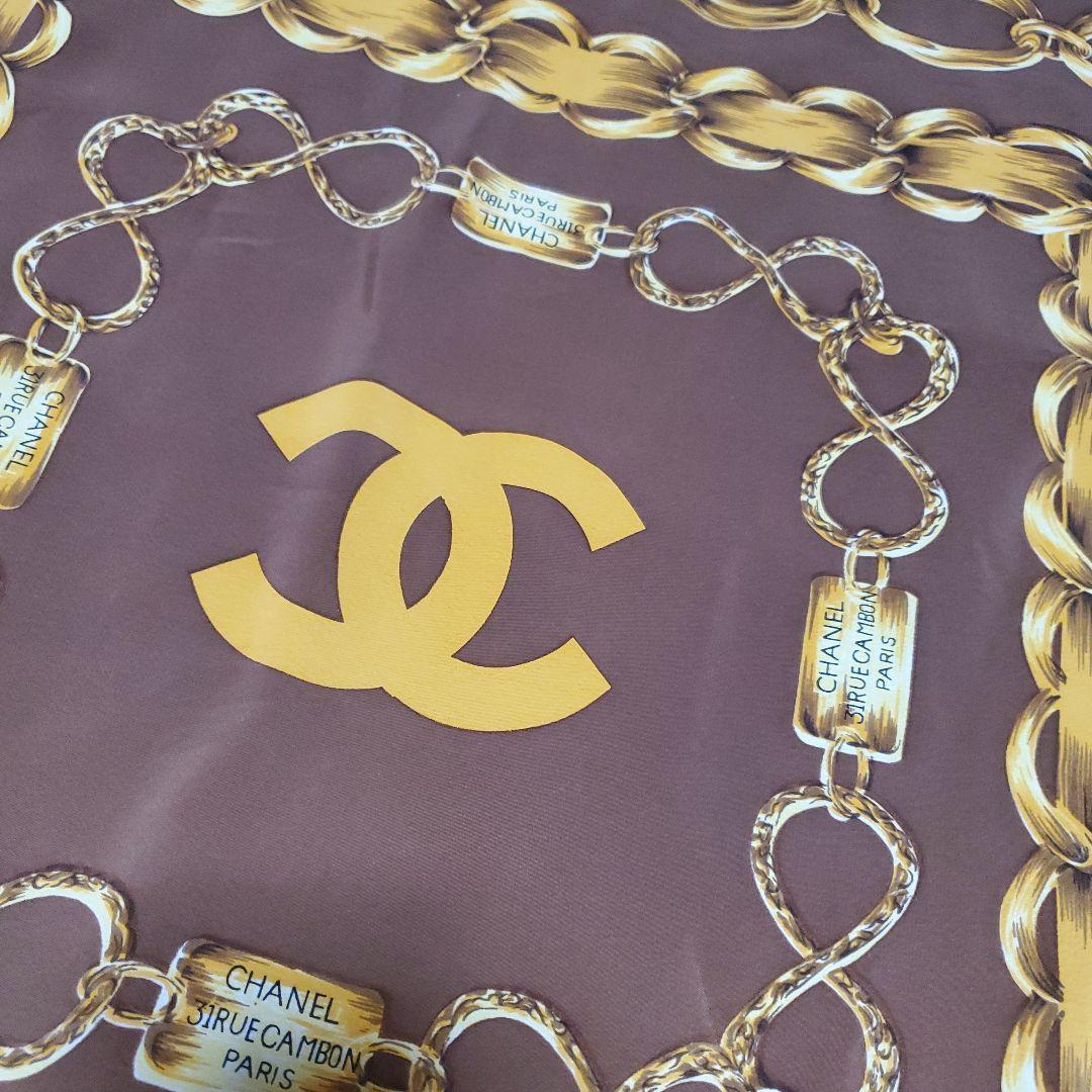 希少CHANEL goldchain scarf 美品