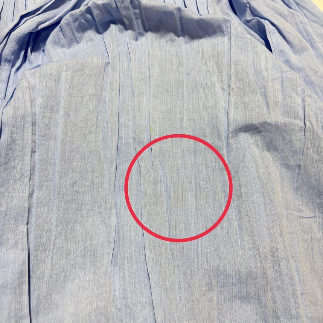 【XS】マーレット◇シャツワンピース シアー ピンタック コットン ギャザー