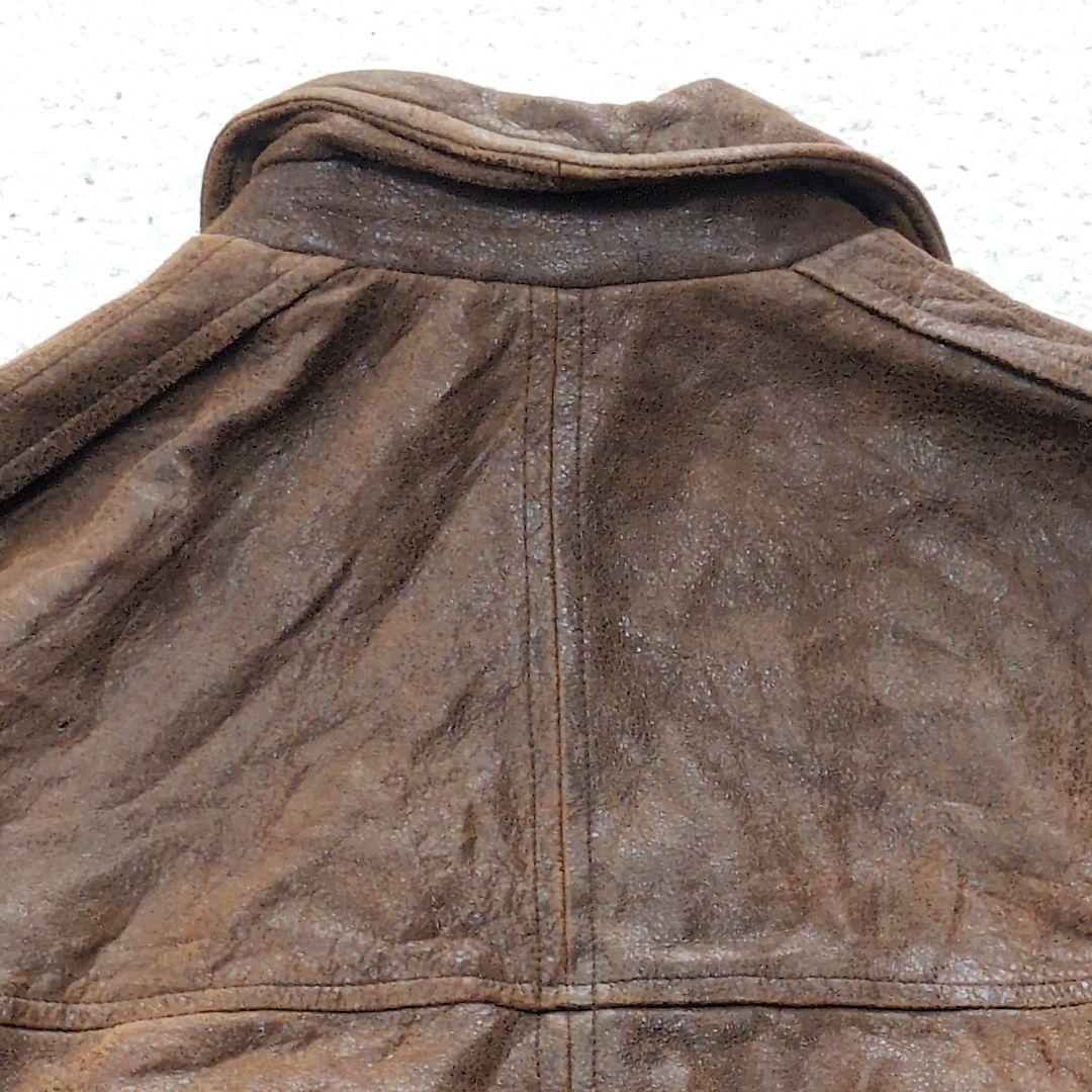値下げ中2-55 90s古着VINTAGEレザージャケット　CAMEL
