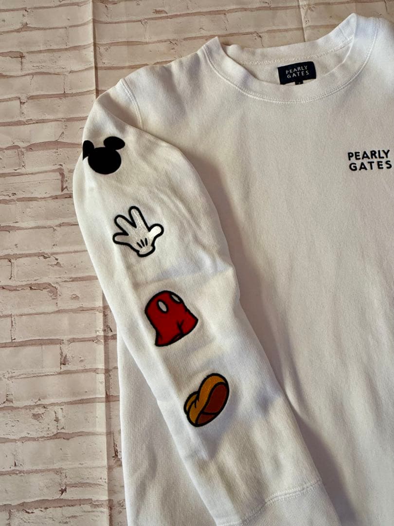 PEARLY GATES ミッキーマウスコラボ トレーナー サイズ4 裏起毛