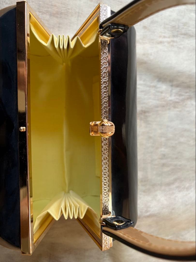 和装用バッグと草履セット 黒金