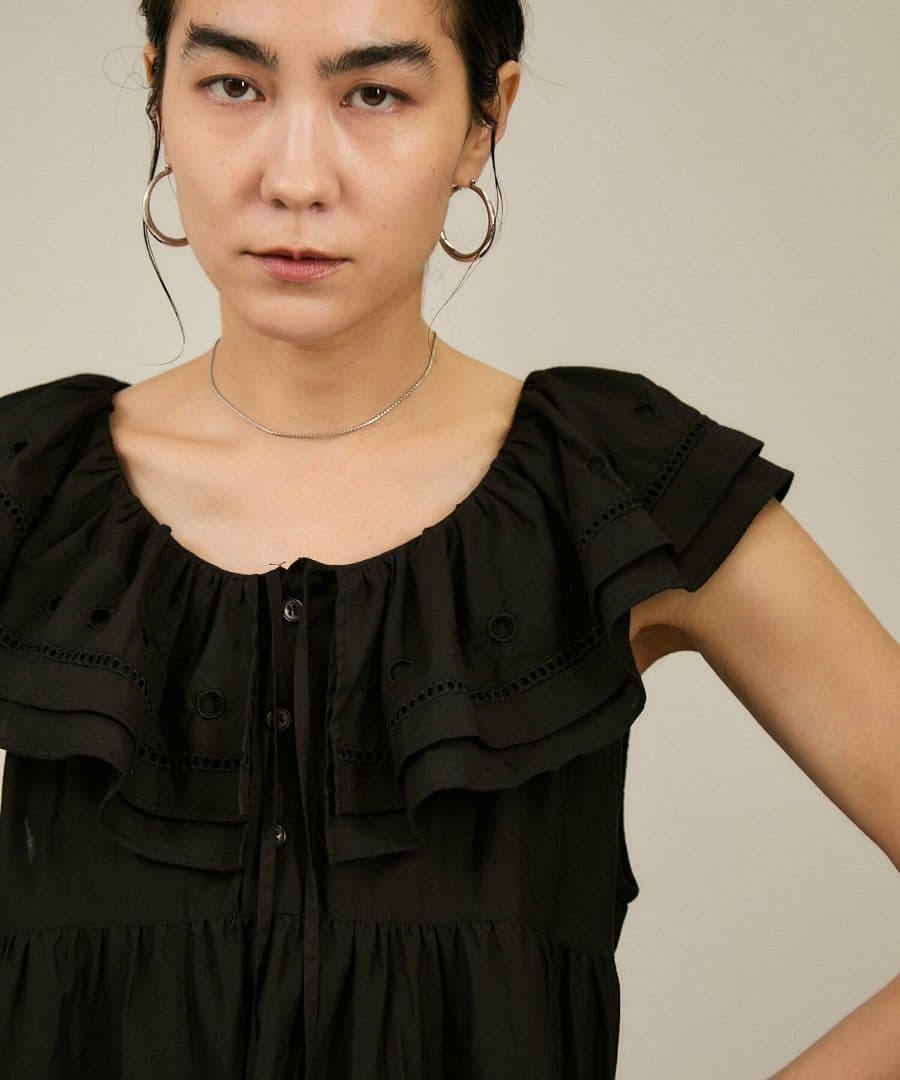 新品 crinkle crinkle crinkle別注ノースリーブレースワンピ