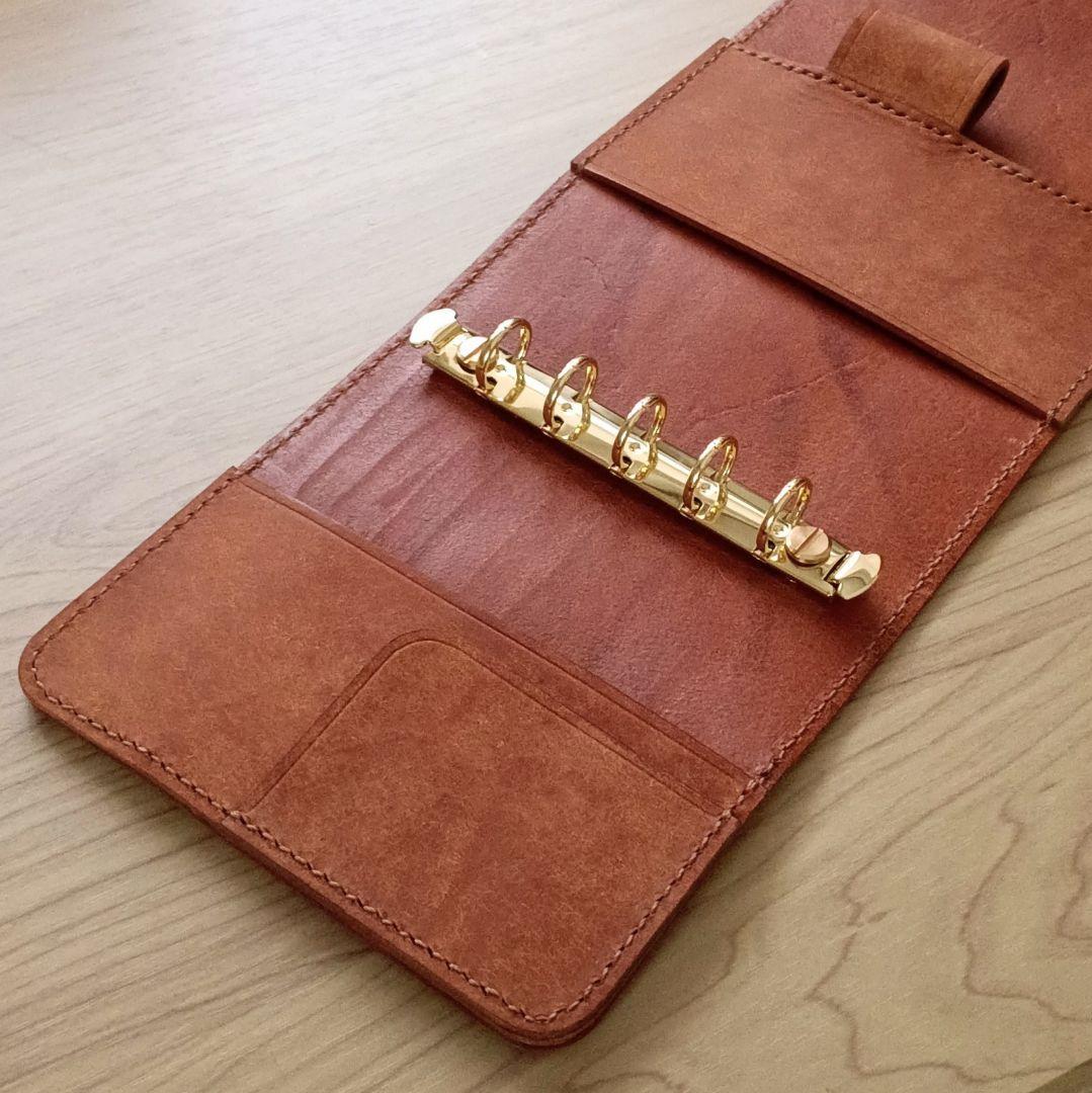 M5スクエア システム手帳 コニャック