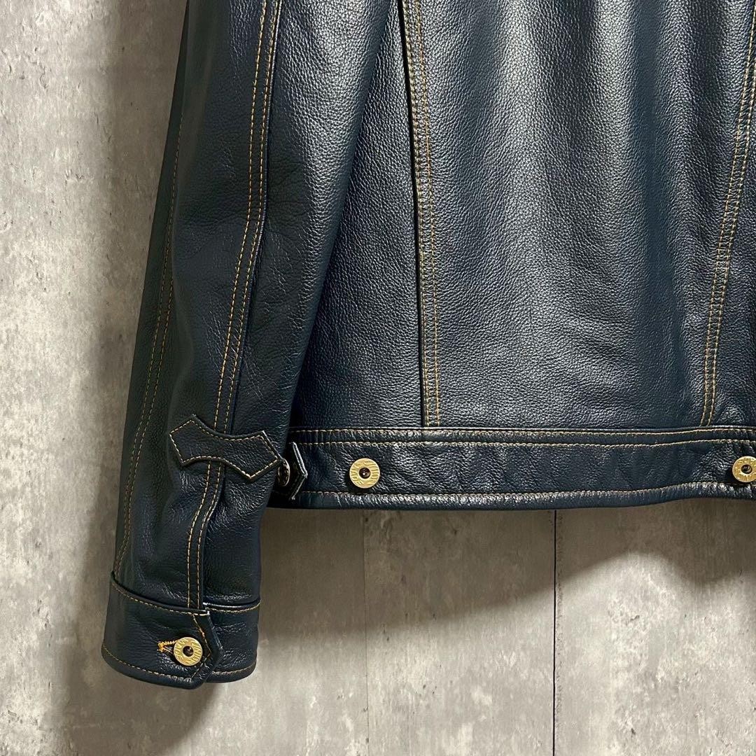 美品 BOLINI ボリーニ カウレザー ジャケット ブルゾン 牛革 48