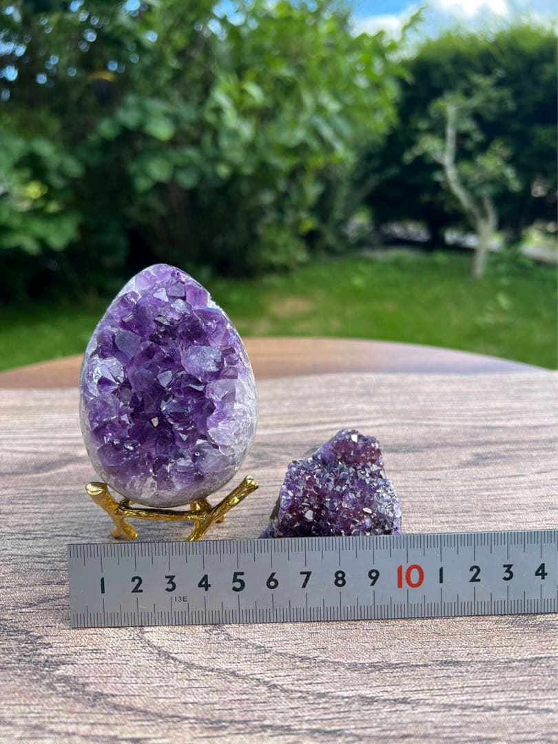 A94 高品質アメジストクラスター とフラワーアメジストの2点セット