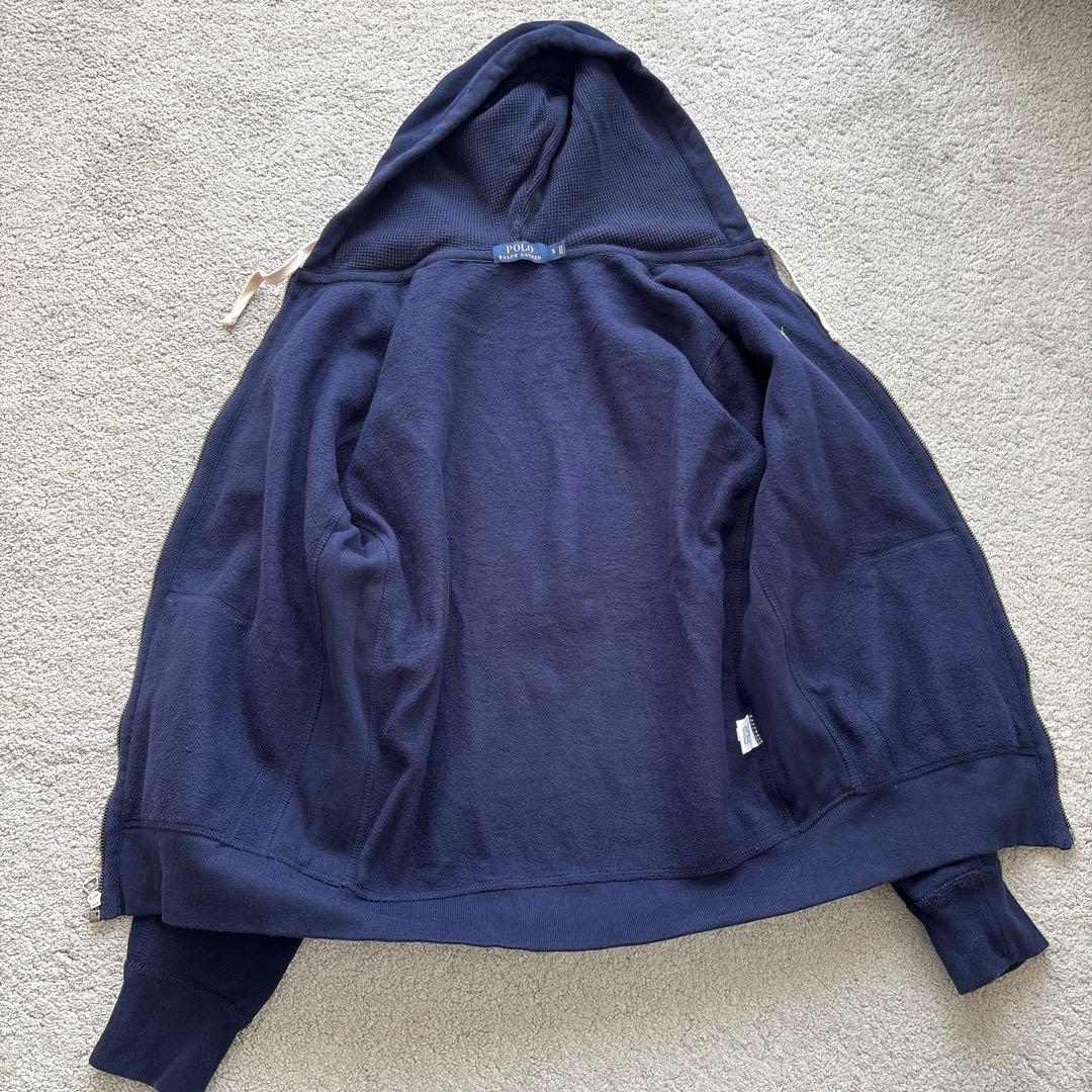 POLO RALPH LAUREN フルジップ パーカー 裏起毛 ネイビー S
