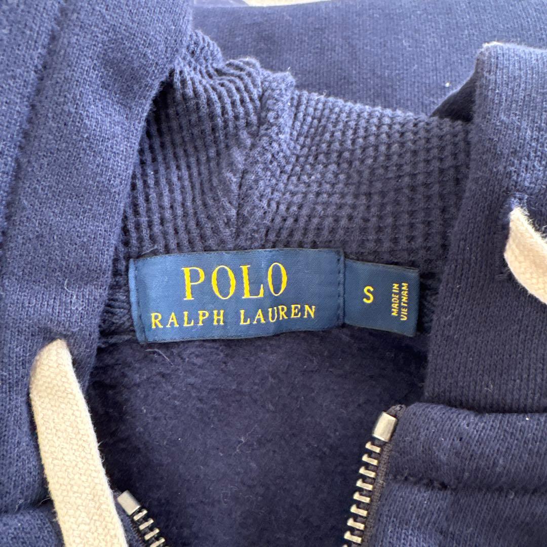 POLO RALPH LAUREN フルジップ パーカー 裏起毛 ネイビー S