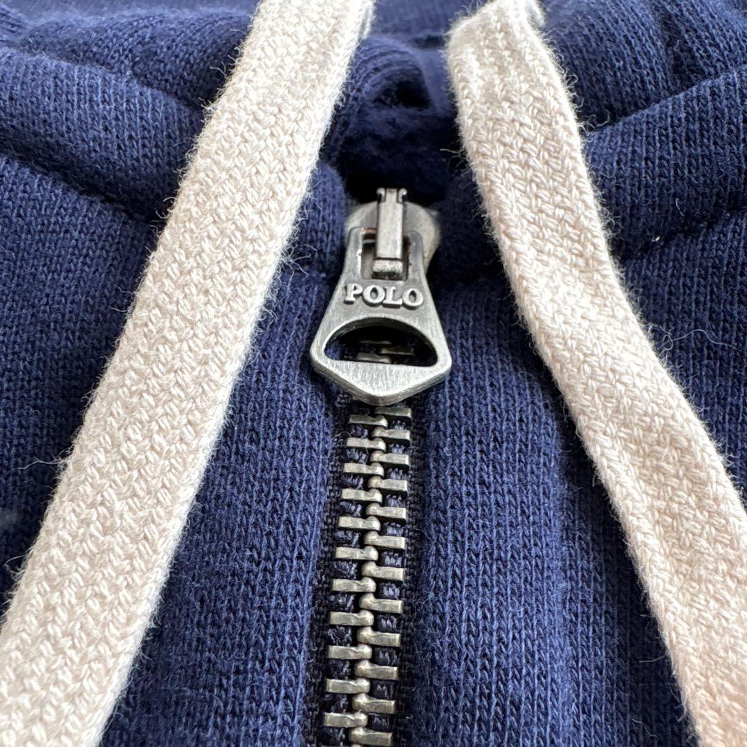 POLO RALPH LAUREN フルジップ パーカー 裏起毛 ネイビー S