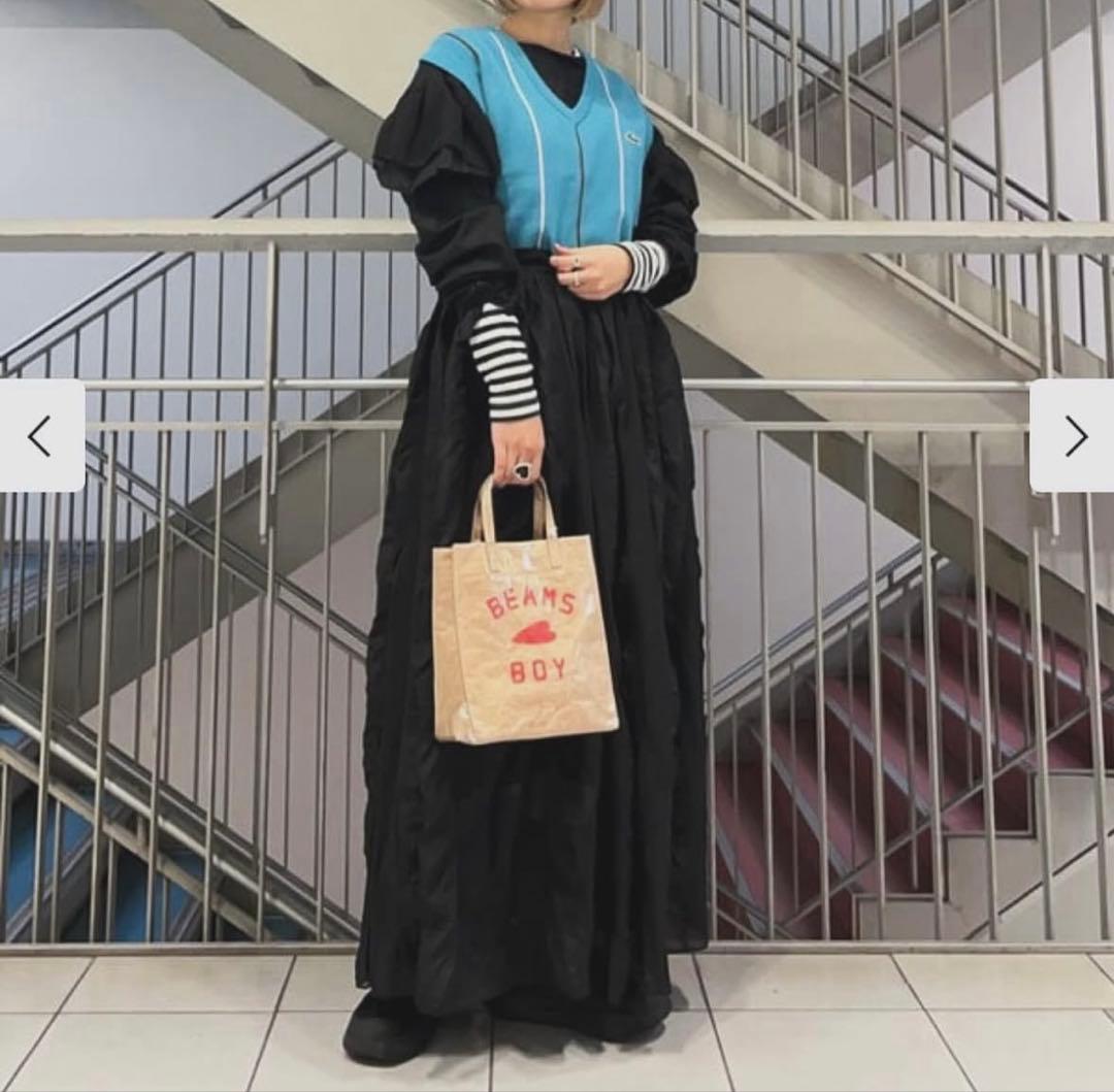 LACOSTE for BEAMS BOY別注ストライプVネックベスト