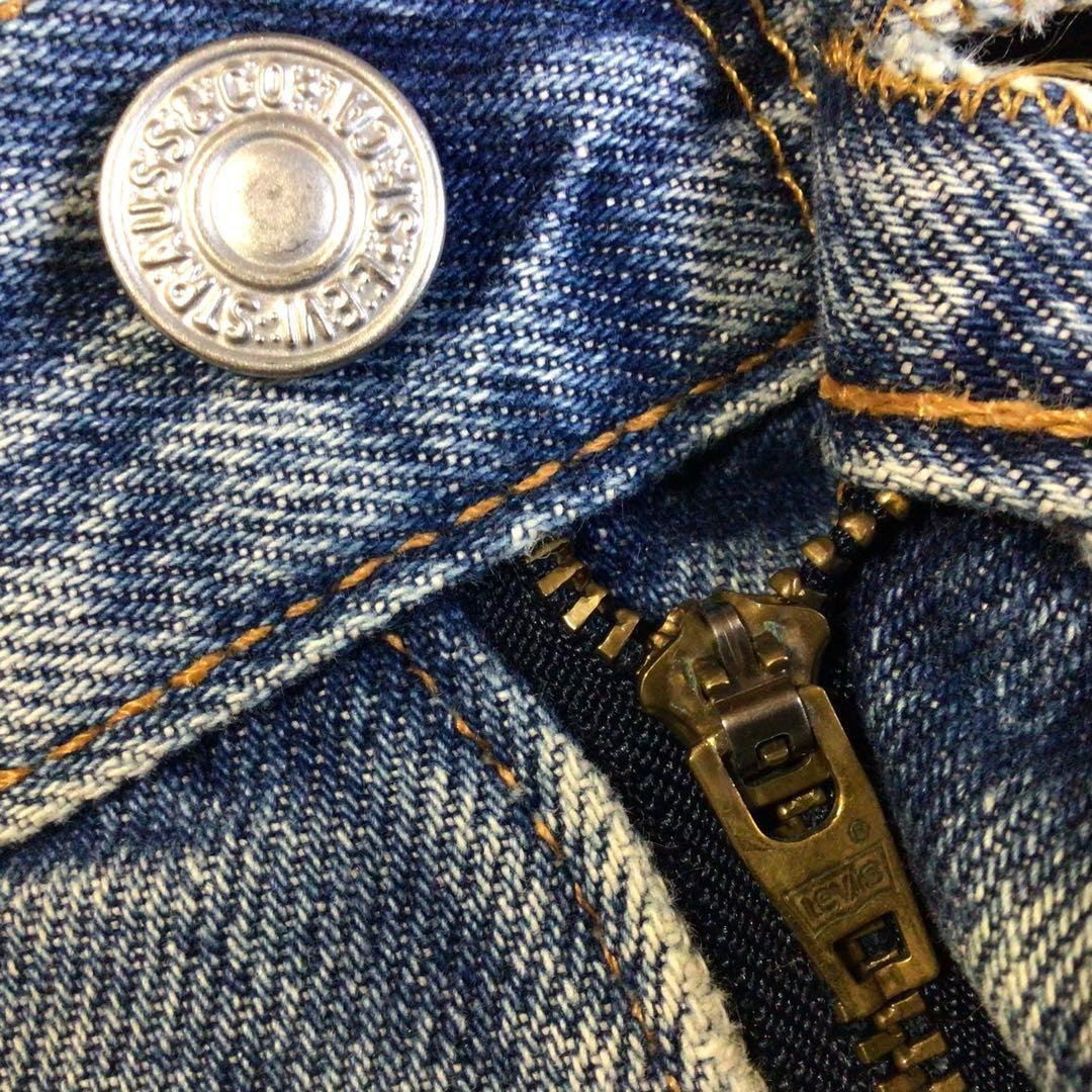 ★90sUSA製リーバイス517 W33 股下70cm 赤文字 ペイントデニム