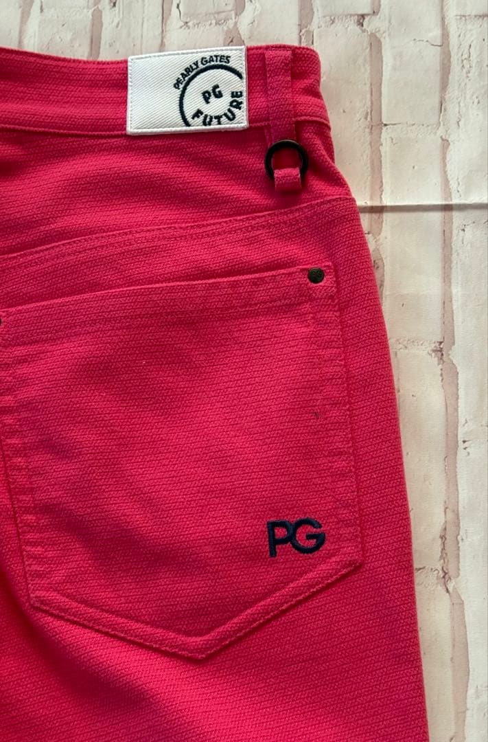 美品 PEARLY GATES ゴルフパンツ ピンク蓄熱裏地 ストレッチ　冬