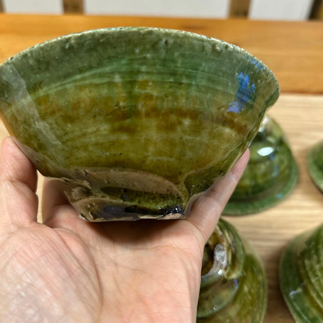 作家　陶芸作家　織部　小鉢　変形小鉢　5個