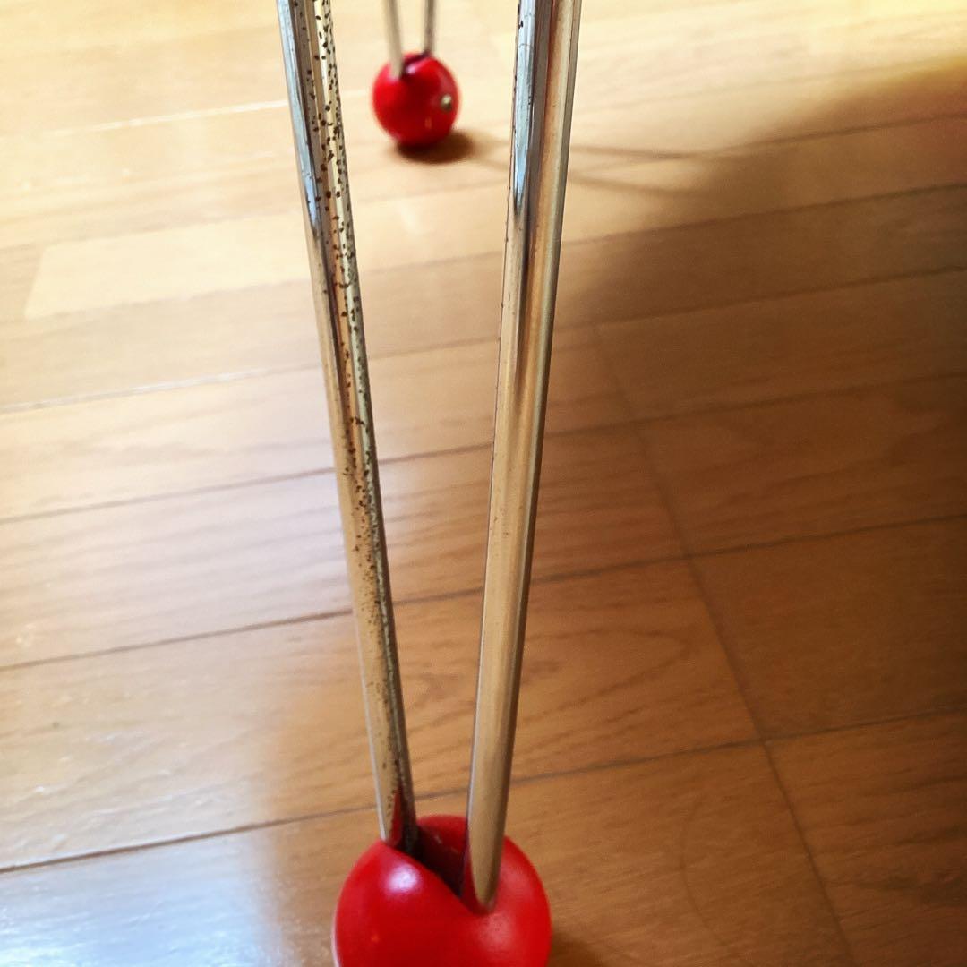 [最終価格]赤ローテーブル　　赤センターテーブル　　丸テーブル赤