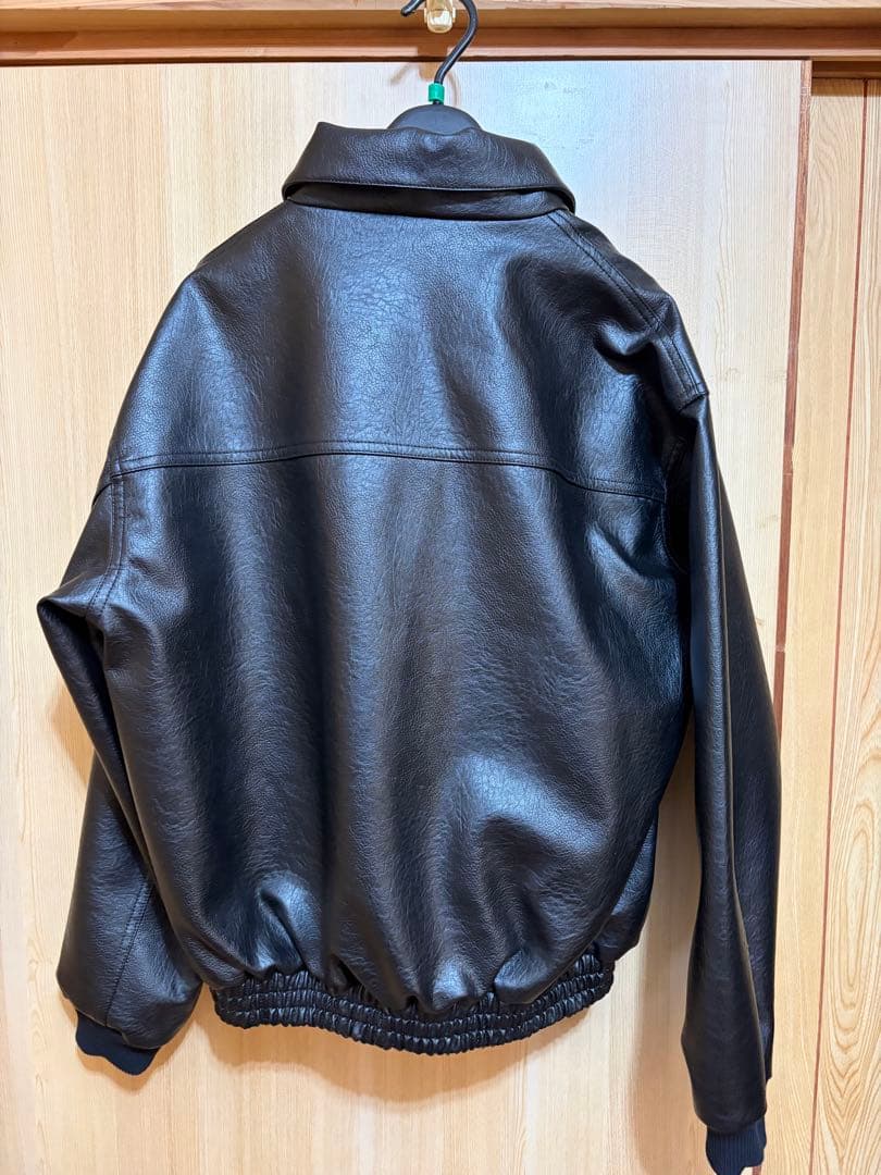 That's life ブラックレザーファイヤーマンジャケット