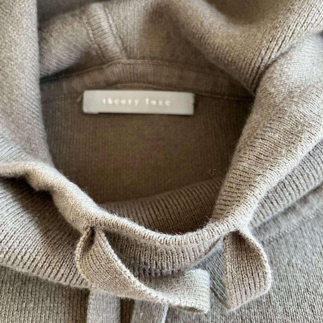 セオリーリュクス✖️高橋リタコラボコットンカシミヤ　ニットフーディ　カーキ
