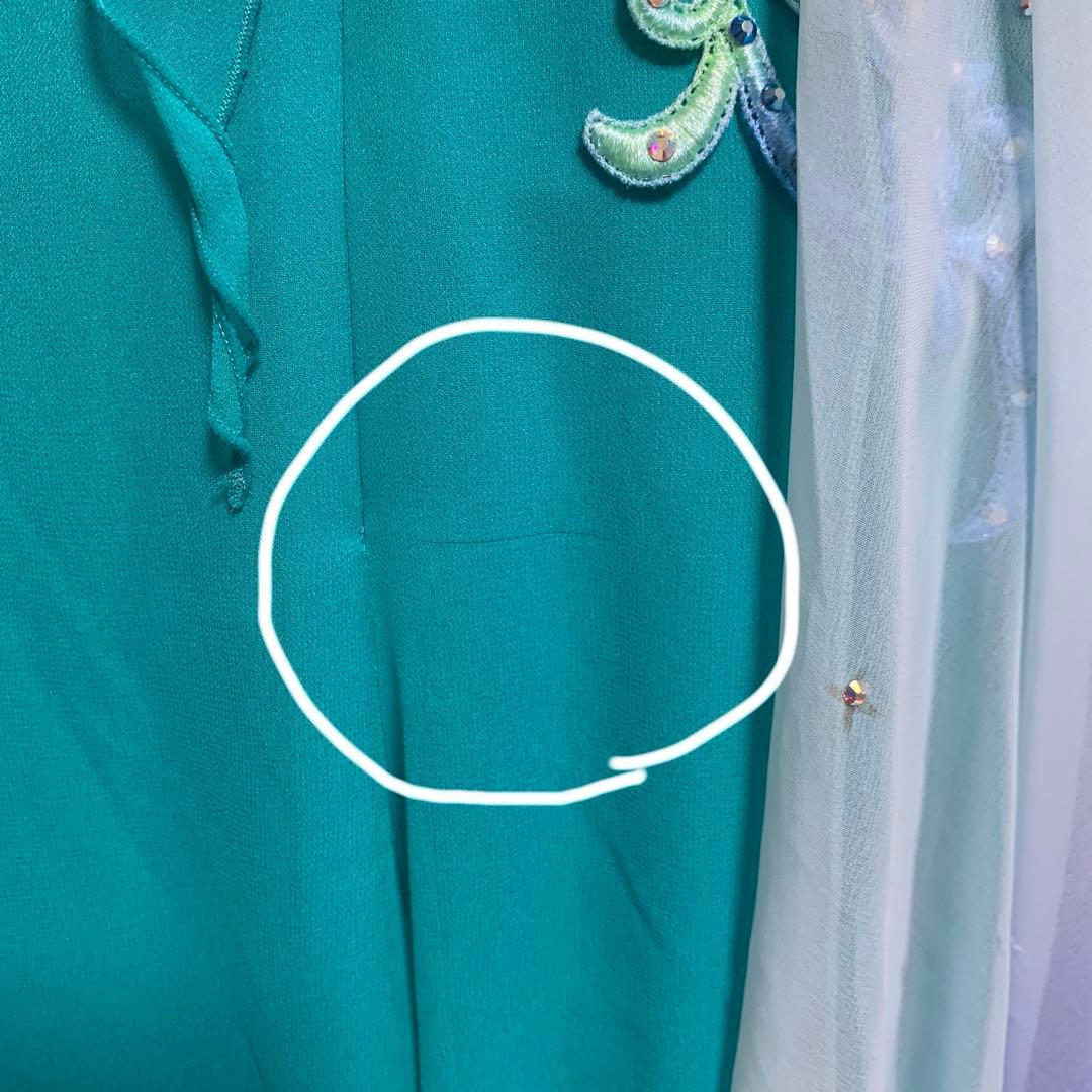 【Sanline】サンリーヌ　社交ダンス　ブルー　グリーン　ドレス