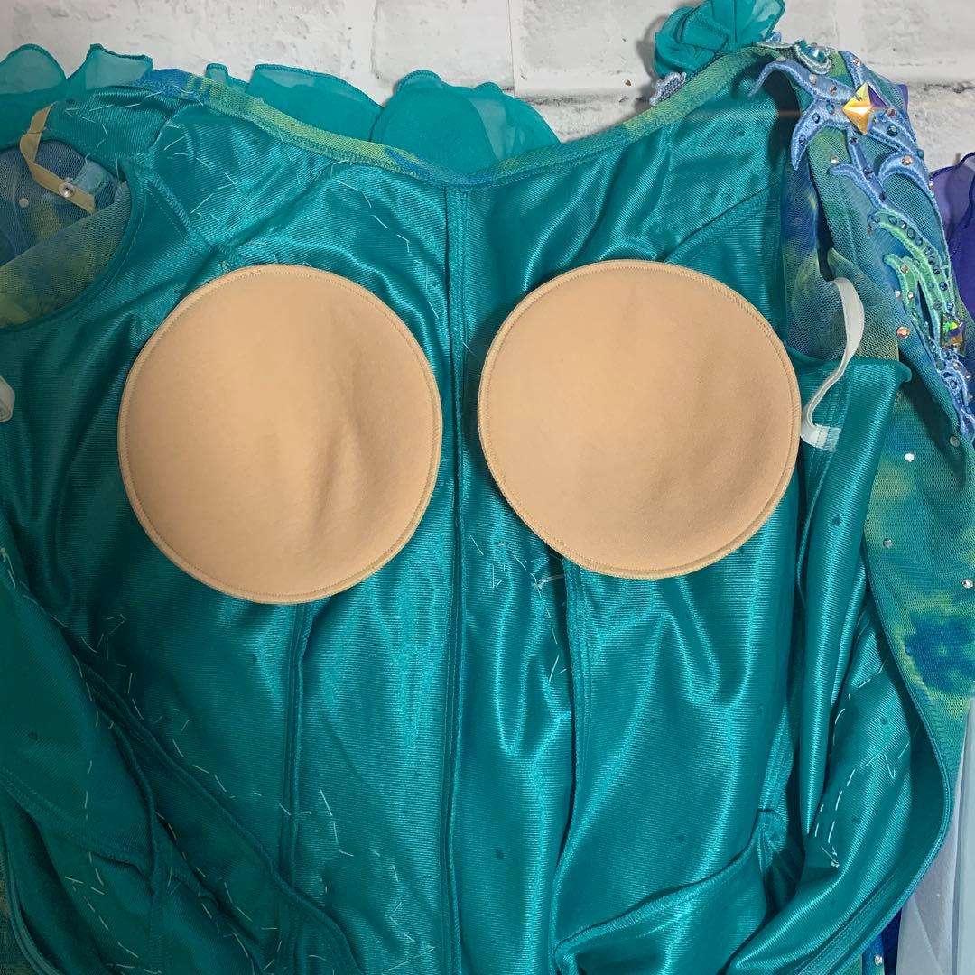 【Sanline】サンリーヌ　社交ダンス　ブルー　グリーン　ドレス