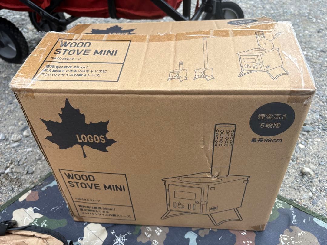 ⁠*✧様 ロゴス(LOGOS) miniたき火ストーブ 収納Box・追加煙突付き