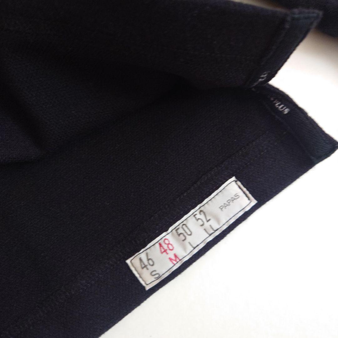PAPAS PLUS 黒 ポロセーター　バッグプリント　新品　パパス