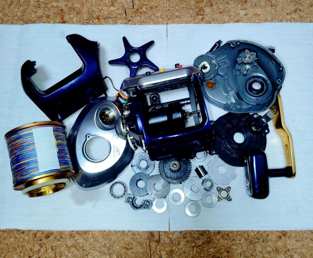 シマノ電動リール電動丸3000XT自動棚止装着搭載オーバーホールメンテナンス済み