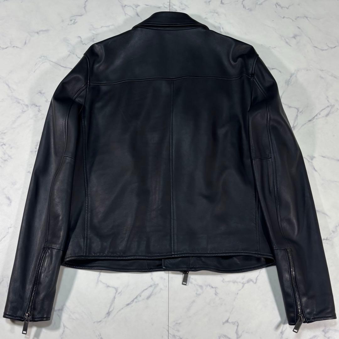 タリアトーレTAGLIATORE ラムレザー ダブルライダースジャケット 50