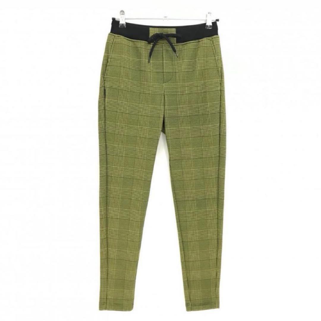 ジャックバニー　ジョガーパンツ　1/M イエロー　チェック　ドロスト