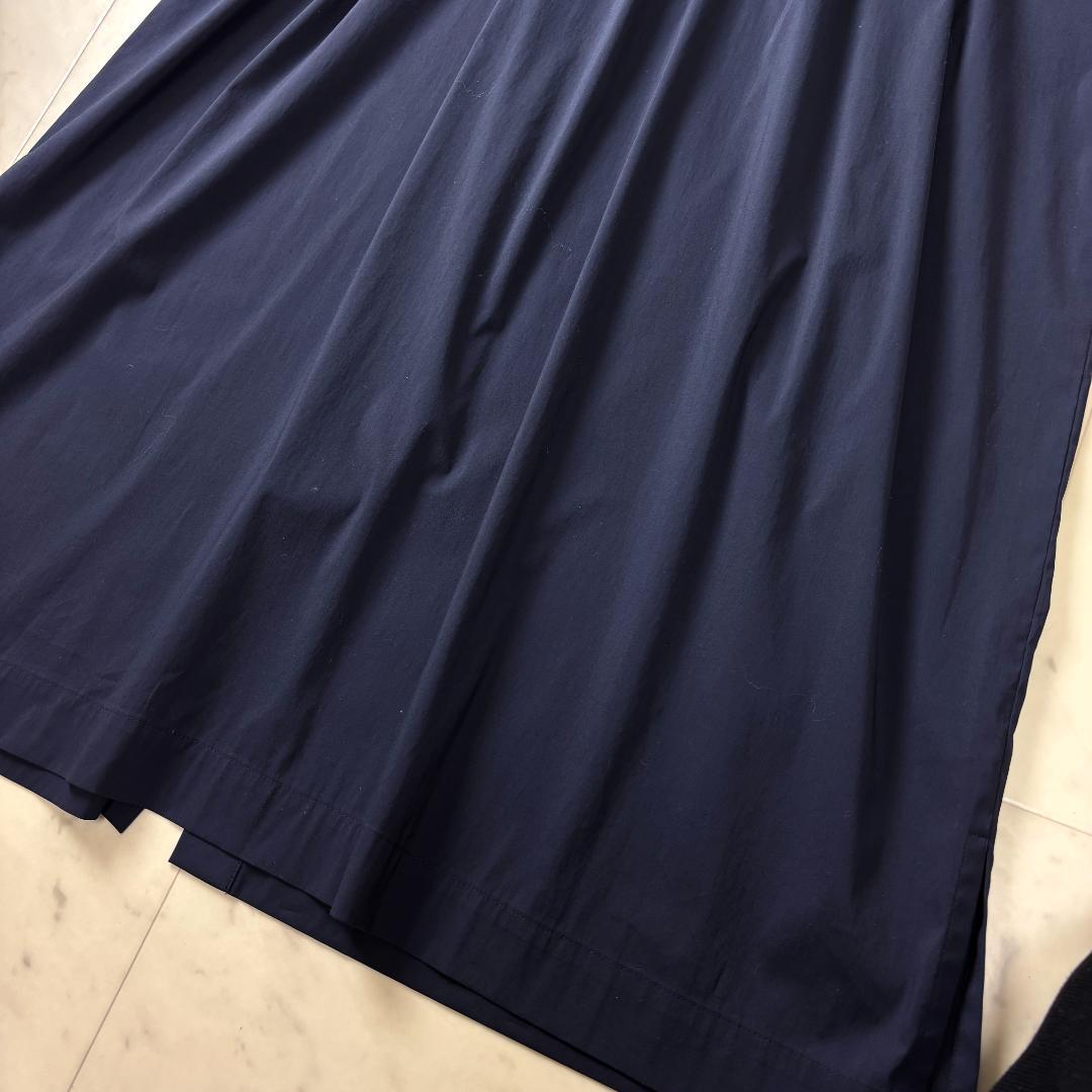 美品✨ マッキントッシュ 38 ロング シャツワンピース ベルト ネイビー M