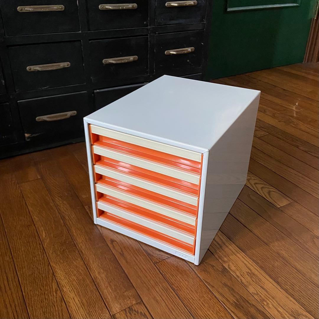 昭和レトロ　コクヨ　スチール書類ケース　5段　レターケース　レトロポップ
