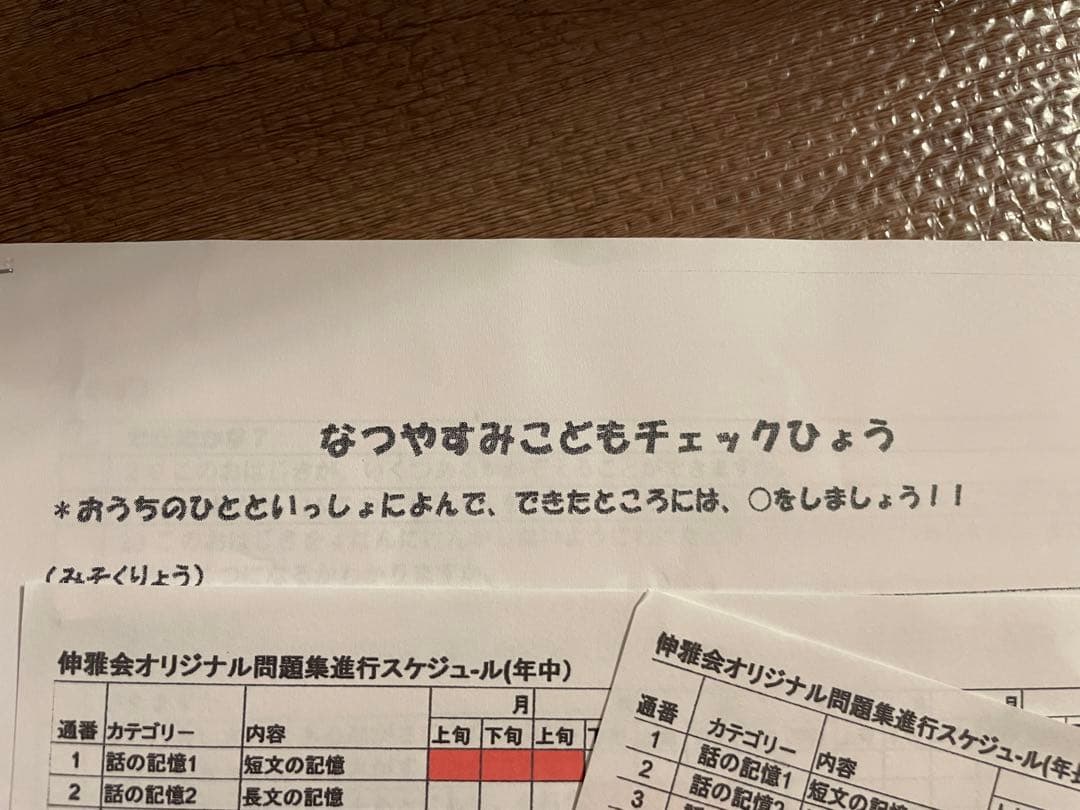 新芽会オリジナル問題集