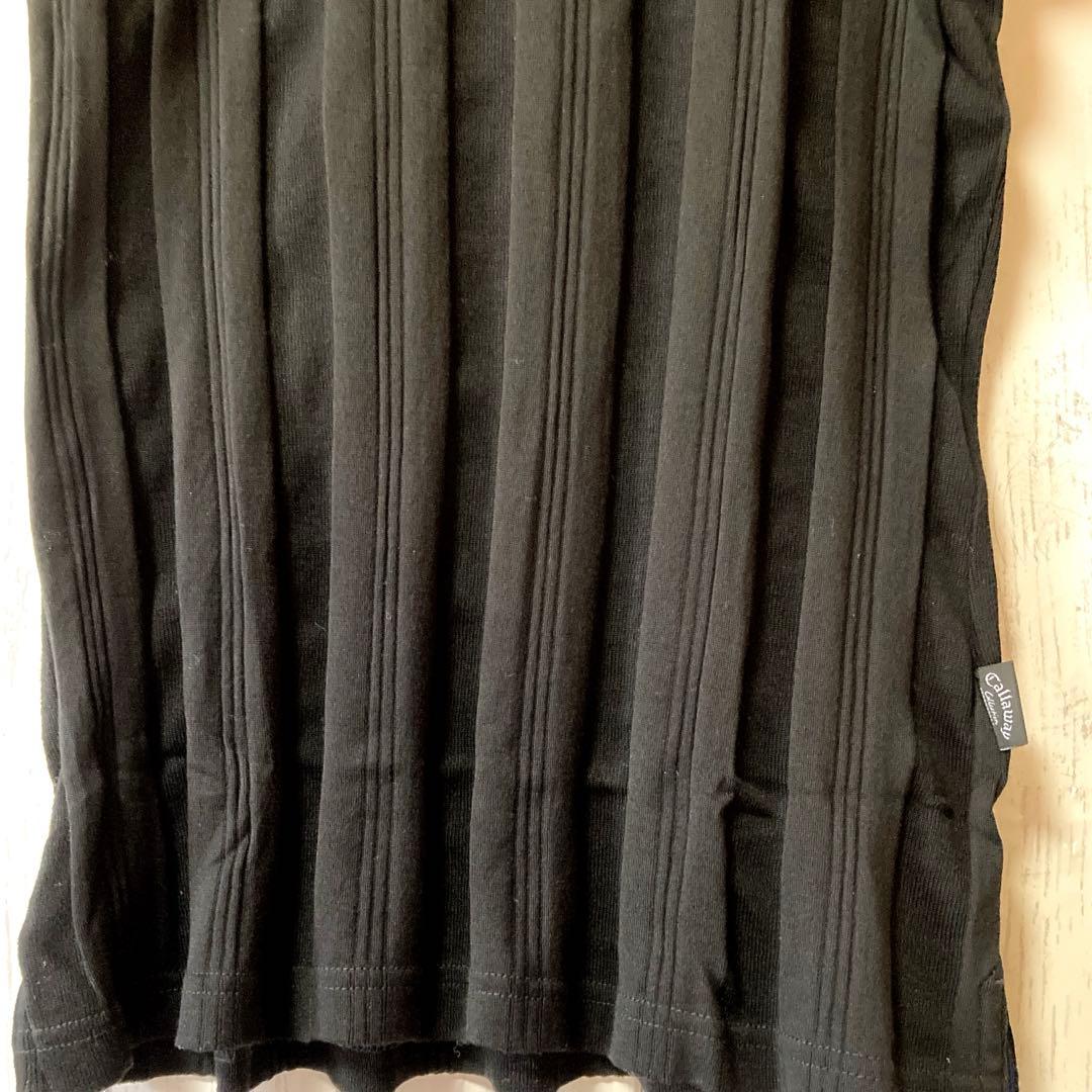 【タグなし新品】キャロウェイ ゴルフ レディース M 黒ハーフジップ 綿100%