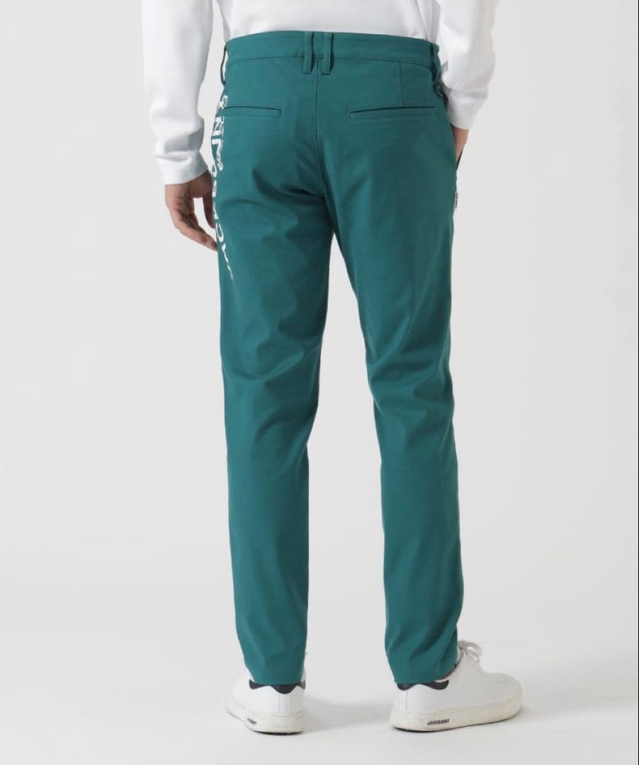 新品 パーリーゲイツ ジャックバニー ストレッチツイルロングパンツ(6)LL/緑