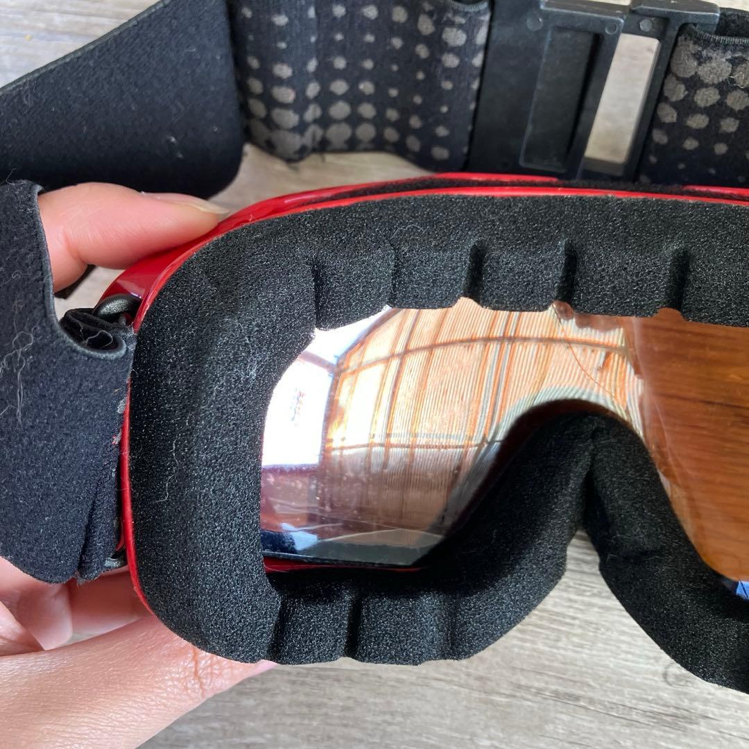 3F  CARVING スノーボード スキー ゴーグル レッド 傷あり