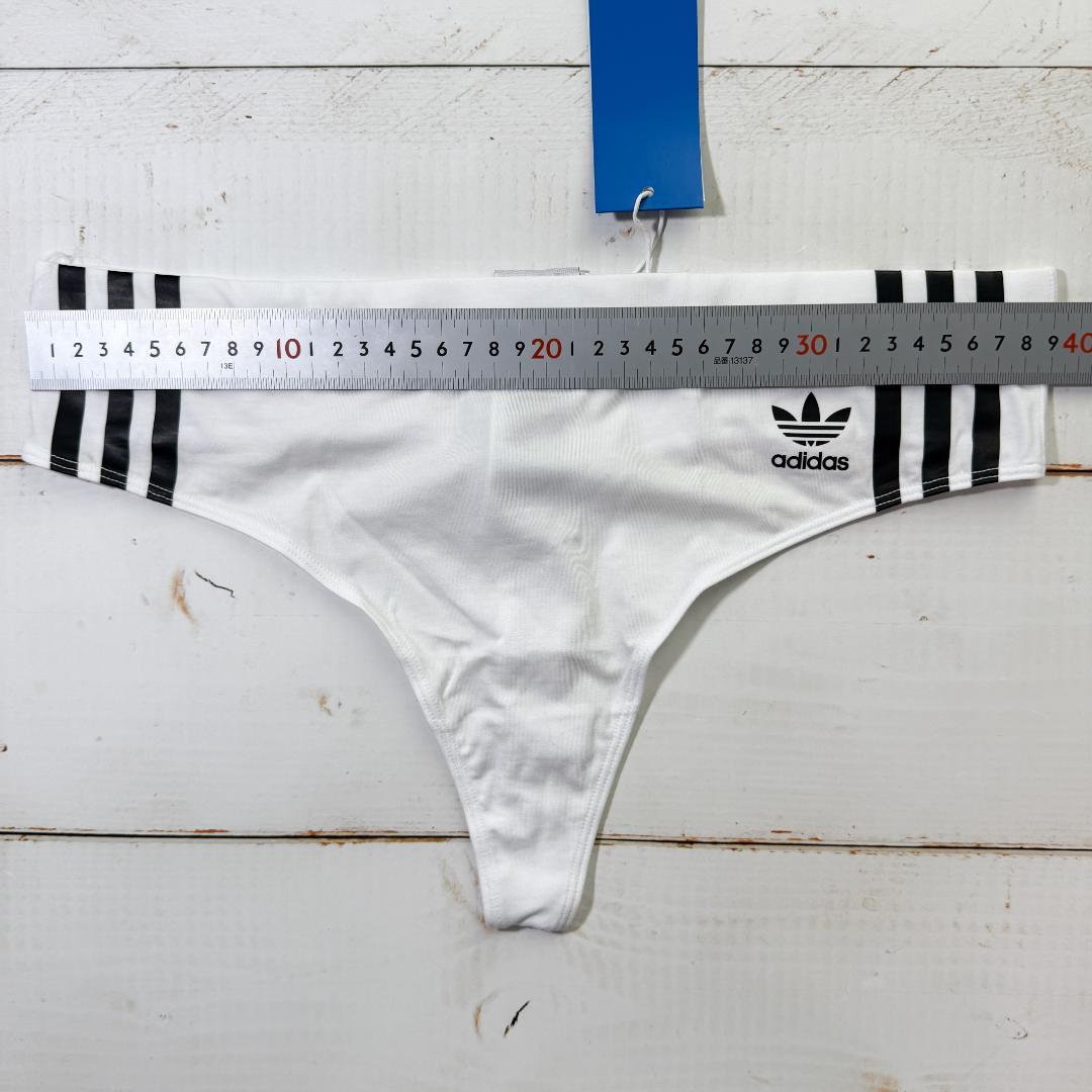 adidas アディダス インナー Tバック White/Black 海外L