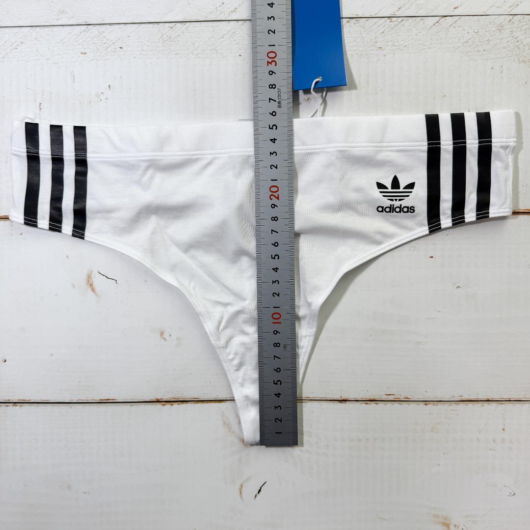 adidas アディダス インナー Tバック White/Black 海外L