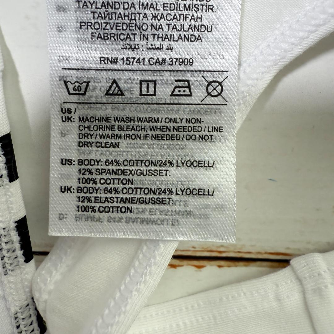 adidas アディダス インナー Tバック White/Black 海外L