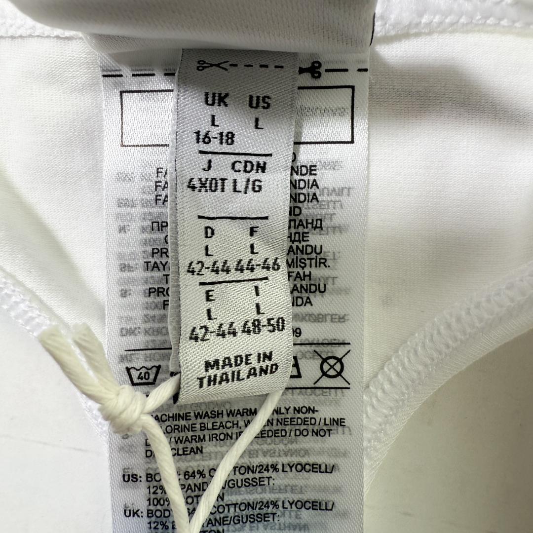 adidas アディダス インナー Tバック White/Black 海外L