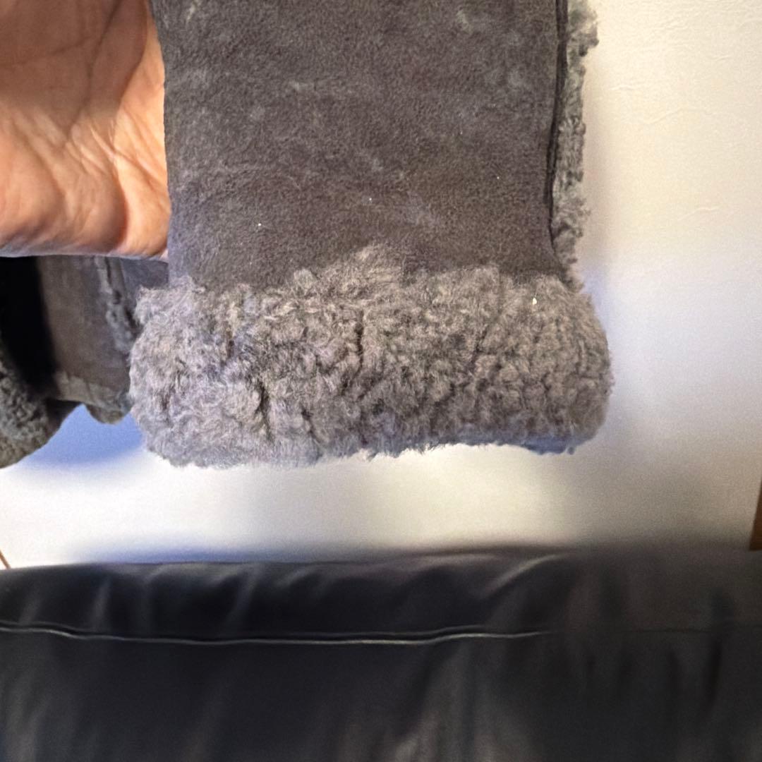 イブサンローラン　シープスキン ムートンジャケット ダークグレー