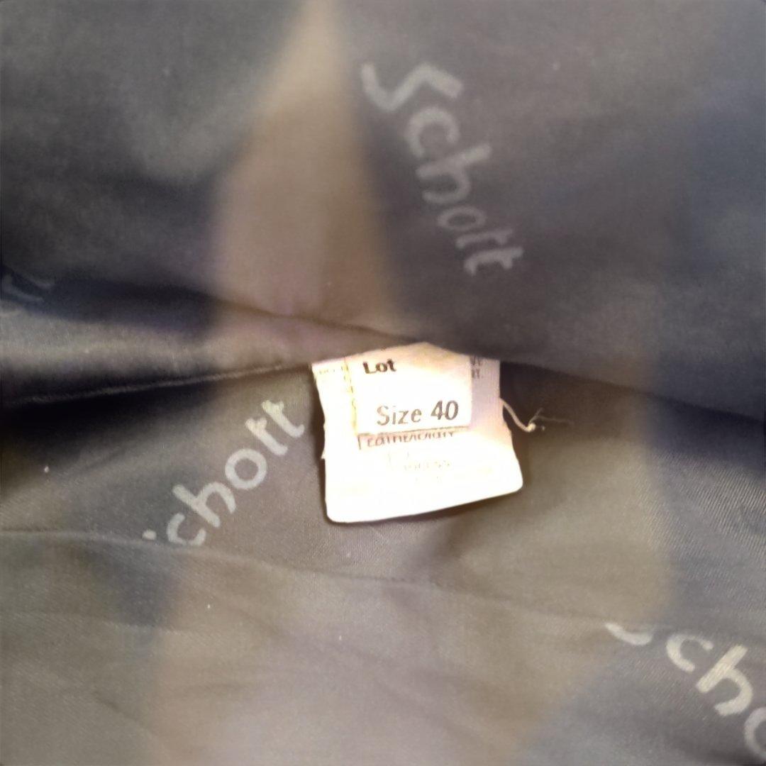 Schottブラックレザーシングルライダース141 サイズ40