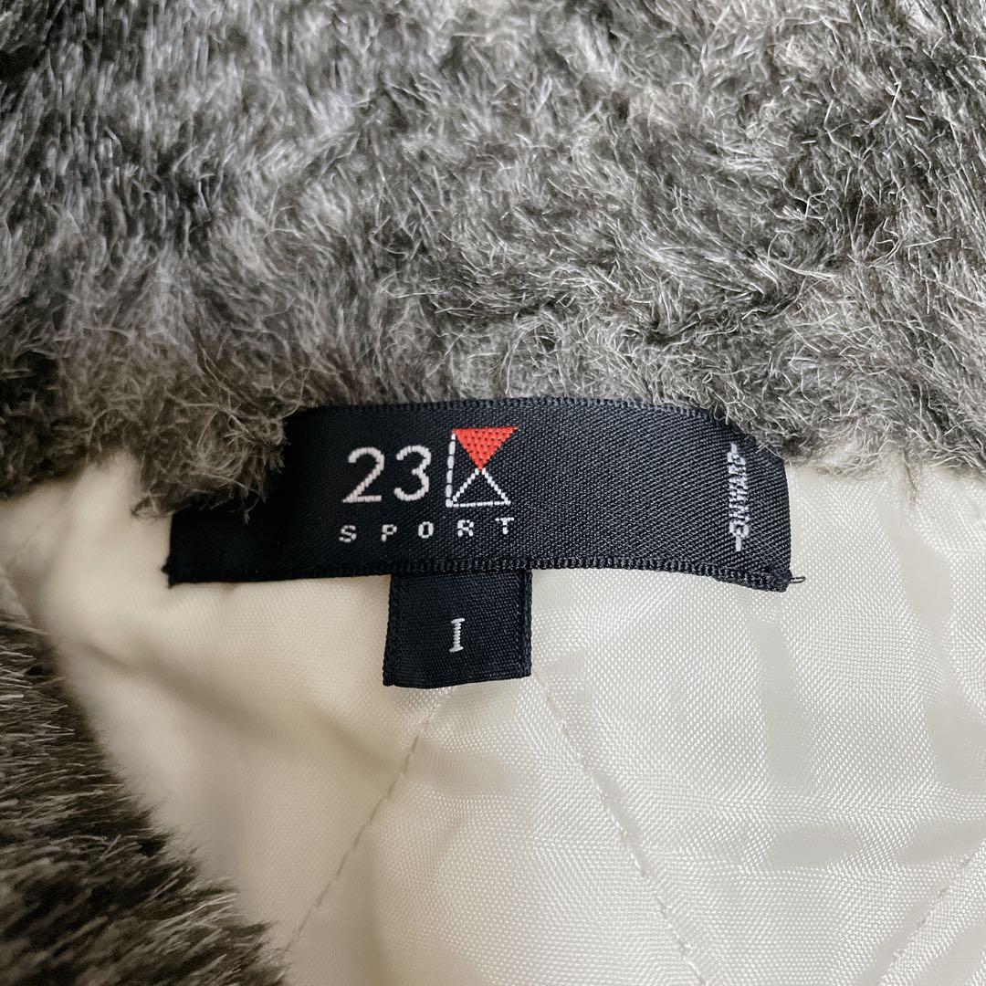 23区 ゴルフウェア　長袖ジャケット　ニット　中綿　ボア　ジップアップ　サイズ1