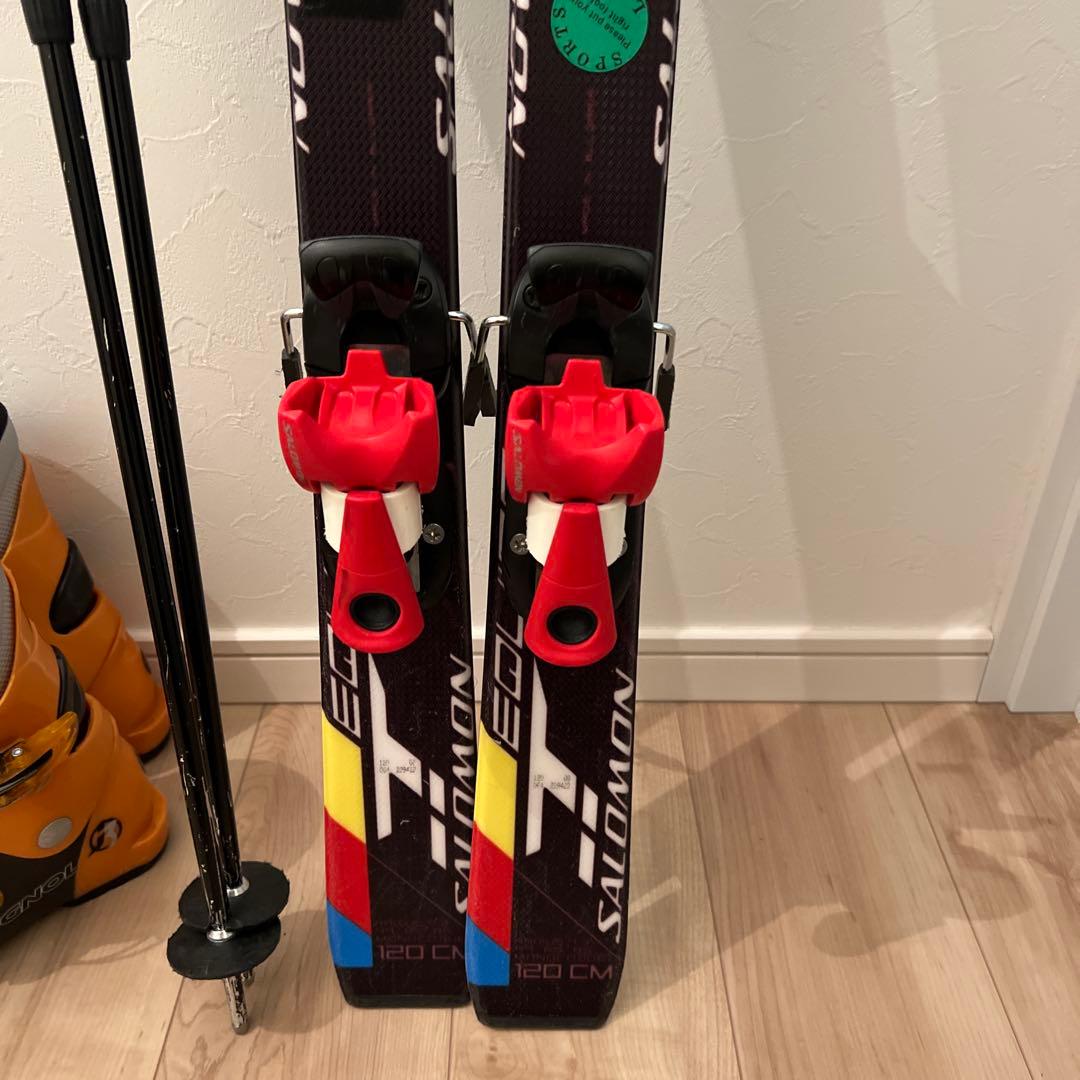 スキー３点セットSAROMON ROSSIGNOL 120 22.5