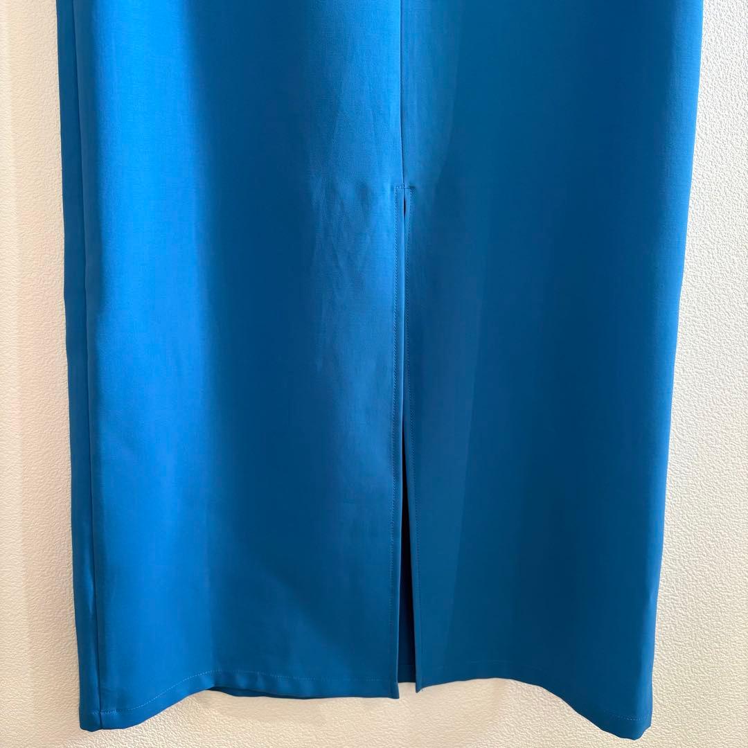 Ameri BASIC I LINE DRESS ブルー　S