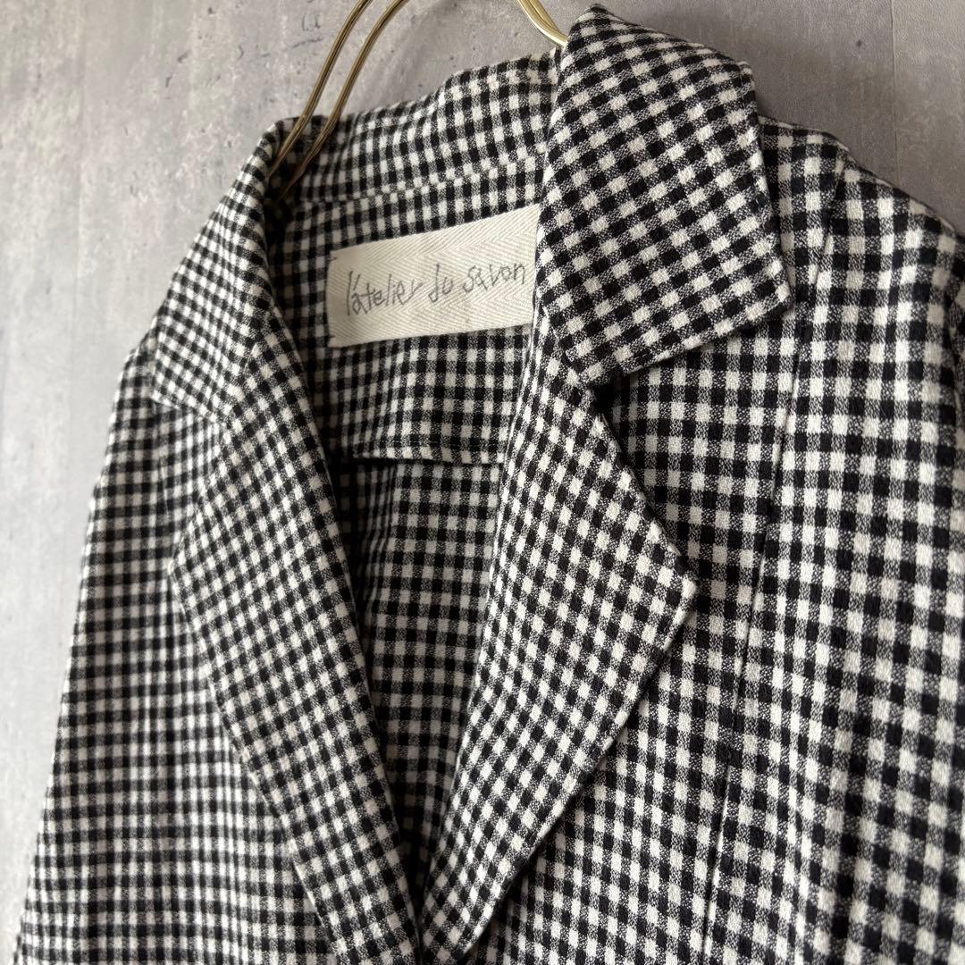 アトリエドゥサボン　ワッシャーアムンゼン ギンガムチェックジャケット　F 春