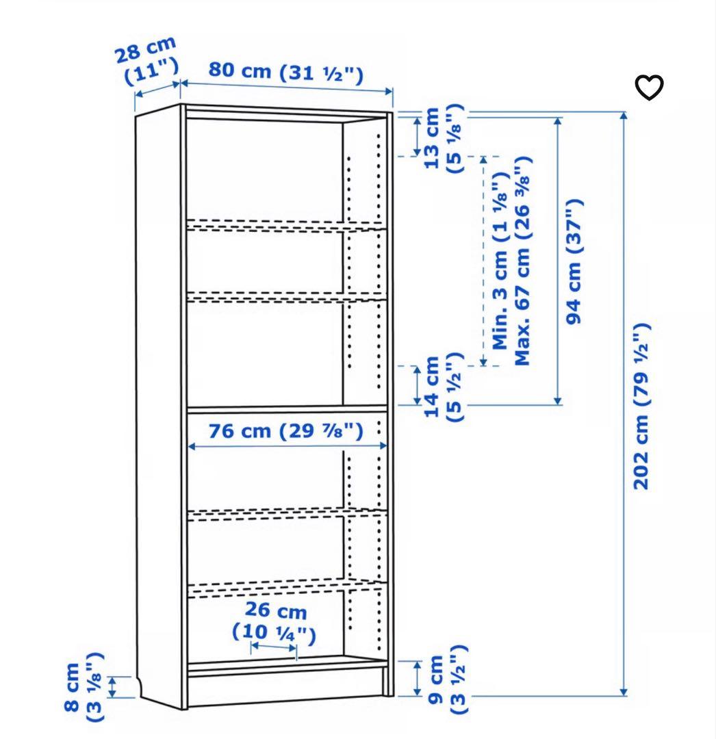 【IKEA BILLY/ビリー】 オーク調 本棚 6段 80x22x202cm