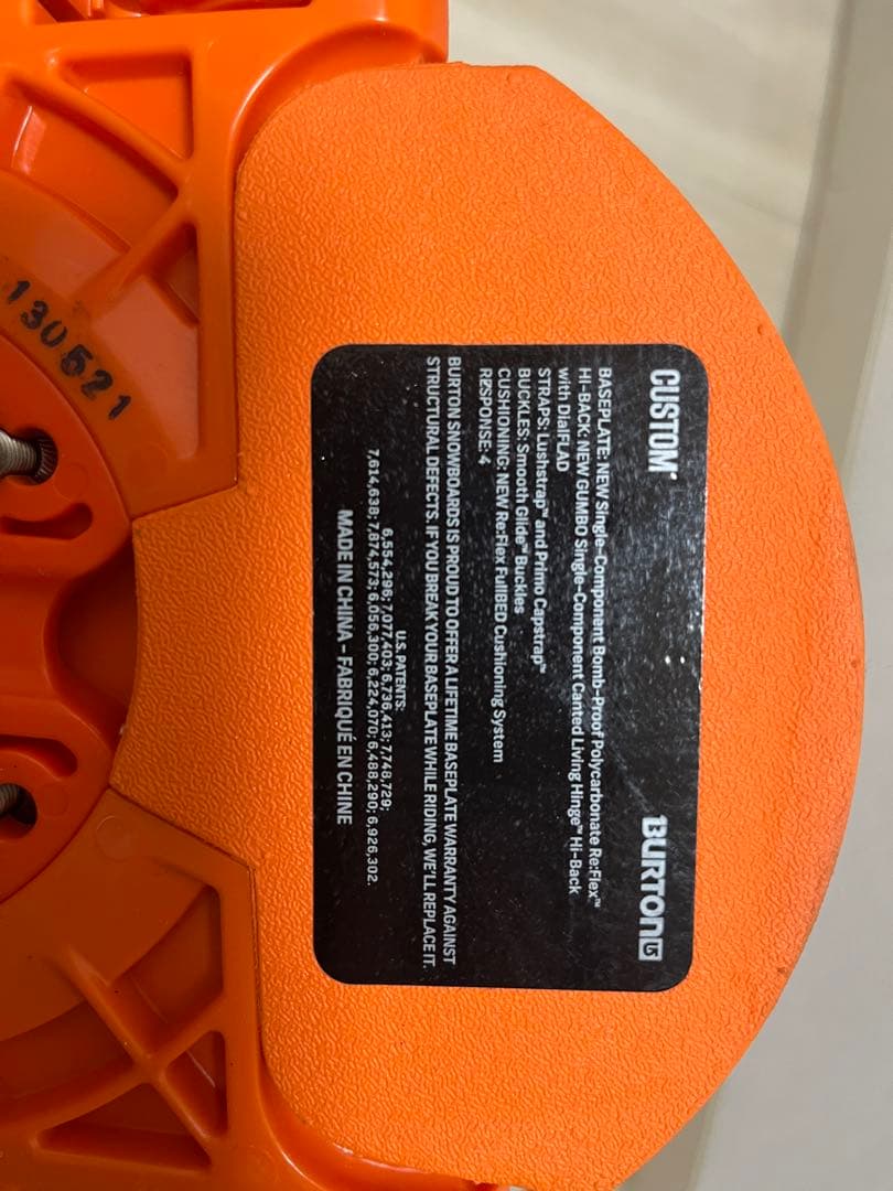 BURTON CUSTOM ビンディング オレンジ