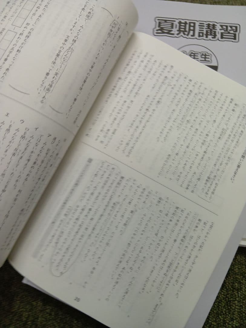 浜学園　小4　国語/算数/理科/計算/春夏冬テキスト　2023年使用版　 中古