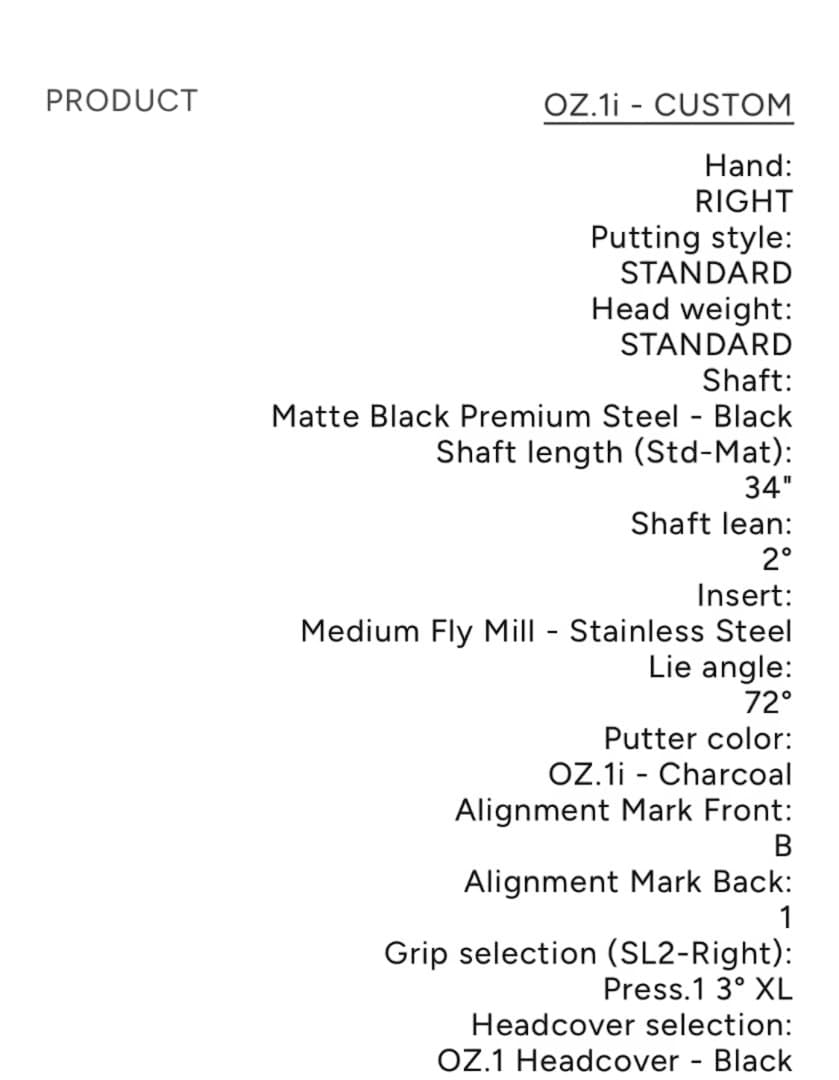クラブ LAB Golf OZ.1i putter