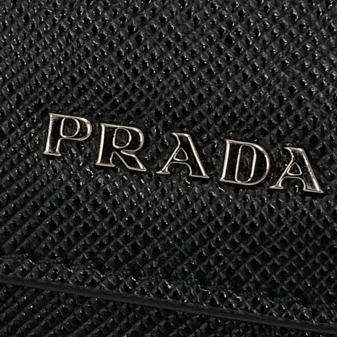 新品⭐プラダ✨PRADA ブラック キーケース 6連 サフィアーノメタル