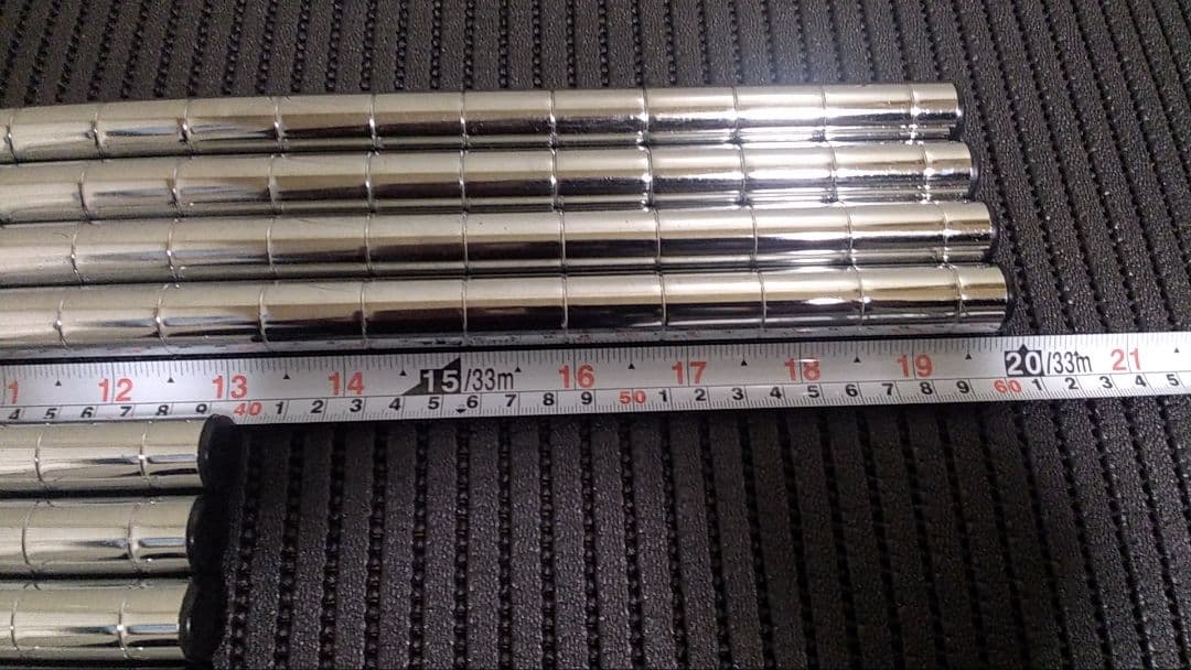 メタルラック　6枚板(木板3)　2台使用可　組替え自由　キャスター8　送料込み