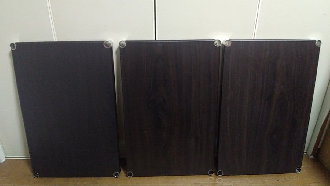 メタルラック　6枚板(木板3)　2台使用可　組替え自由　キャスター8　送料込み